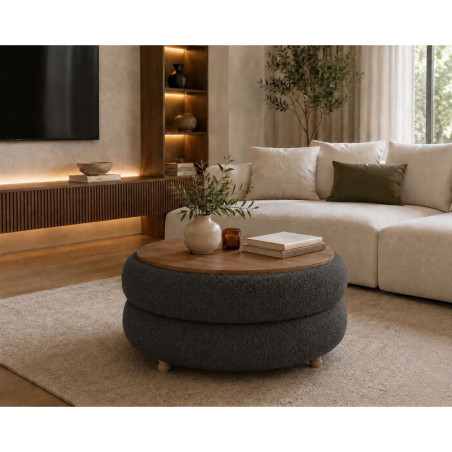 Table Basse - 70 x 70 x 40 cm - Anthracite