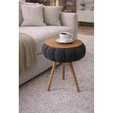 Table d'Appoint Ronde - Ø 33 cm - H 45 cm - Anthracite