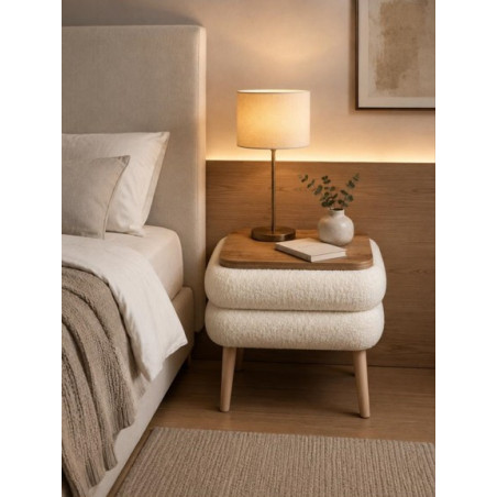 Table de Chevet - 40 x 45 x 50 cm - Blanc