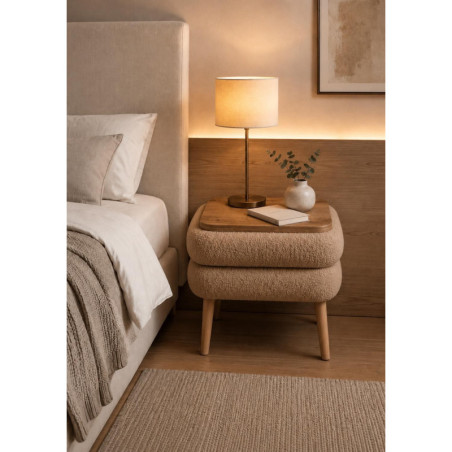 Table de Chevet - 40 x 45 x 50 cm - Marron