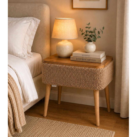 Table de Chevet - 45 x 55 x 30 cm - Marron