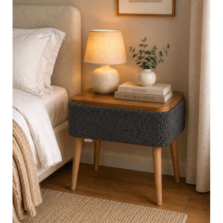 Table de Chevet - 45 x 55 x 30 cm - Anthracite