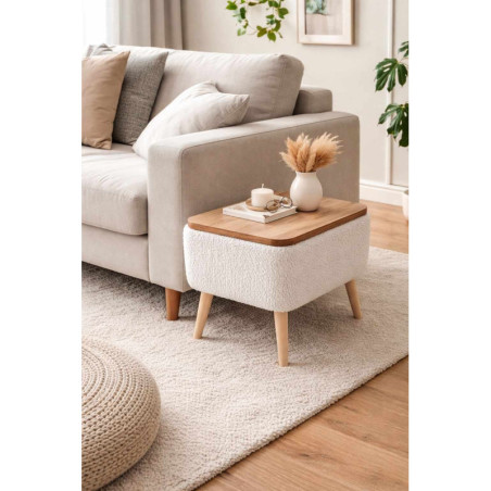 Table d'Appoint - 60 x 45 x 30 cm - Blanc