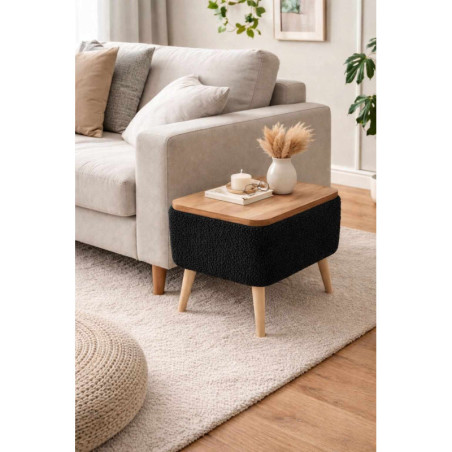 Table d'Appoint - 60 x 45 x 30 cm - Noir