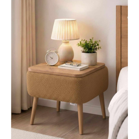Table de Chevet - 45 x 45 x 30 cm - Marron