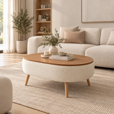 Table Basse - 90 x 45 x 60 cm - Blanc