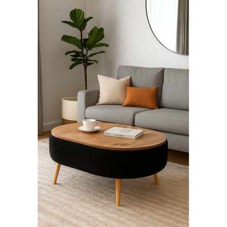 Table Basse - 90 x 45 x 60 cm - Noir