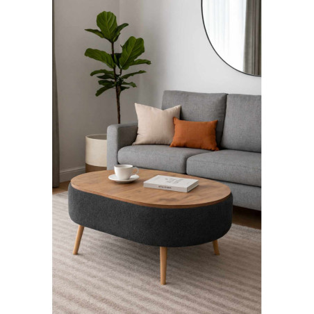 Table Basse - 90 x 45 x 60 cm - Anthracite
