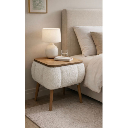 Table de Chevet - 50 x 45 x 40 cm - Blanc
