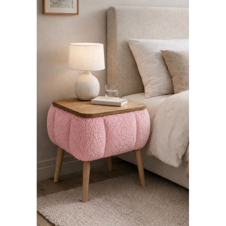Table de Chevet - 50 x 45 x 40 cm - Rose