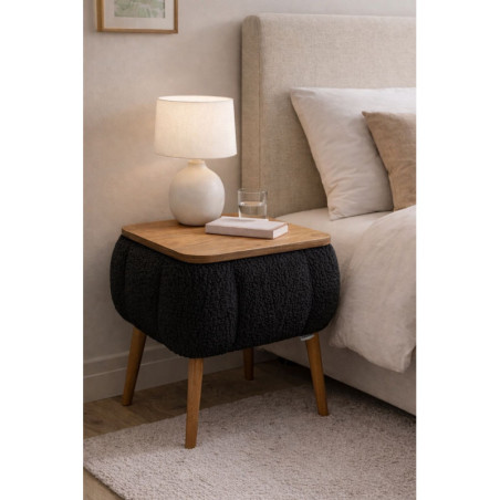 Table de Chevet - 50 x 45 x 40 cm - Noir