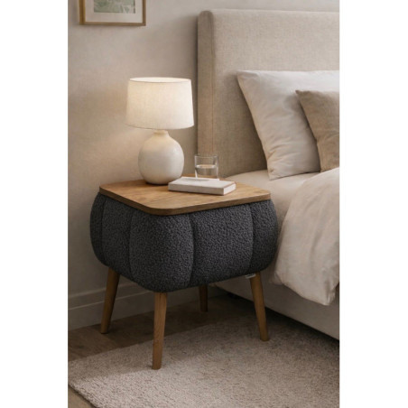 Table de Chevet - 50 x 45 x 40 cm - Anthracite