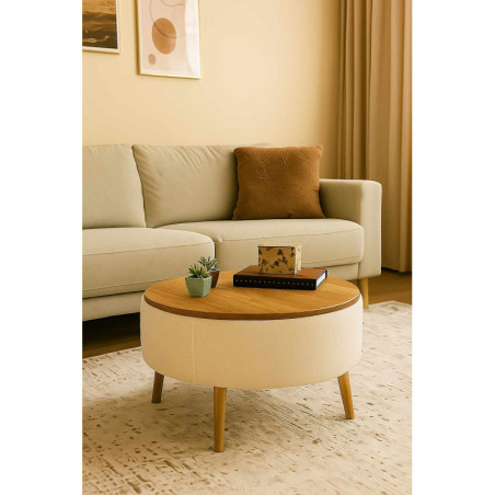 Table Basse - Ø 60 cm - H 45 cm - Blanc