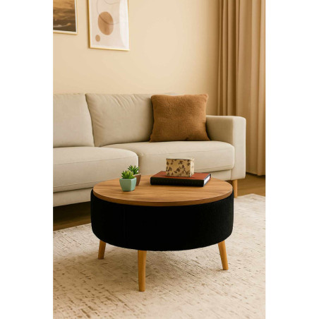 Table Basse - Ø 60 cm - H 45 cm - Noir