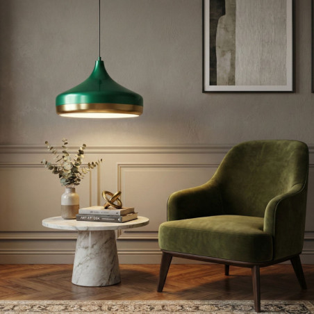 Suspension - E27 - H 42 à 122 cm - Vert