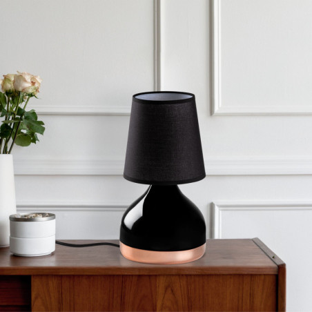 Lampe à Poser - E27 - 17 x 17 x 33 cm - Noir