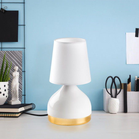 Lampe à Poser - E27 - 17 x 17 x 33 cm - Blanc