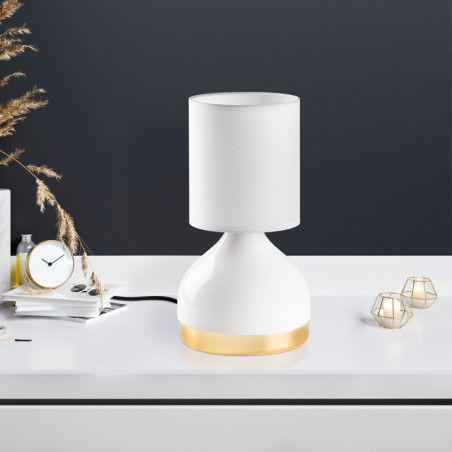 Lampe à Poser - E27 - 17 x 17 x 33 cm - Blanc