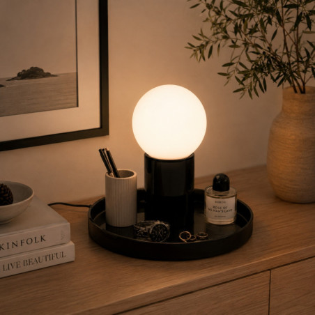 Lampe à Poser - G9 - 20 x 20 x 17 cm - Noir