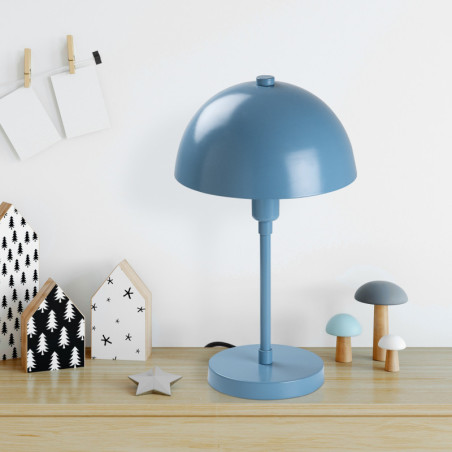 Lampe à Poser - E14 - 20 x 20 x 35 cm - Bleu