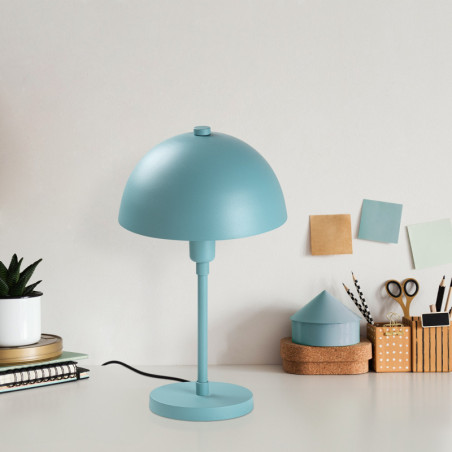 Lampe à Poser - E14 - 20 x 20 x 35 cm - Turquoise