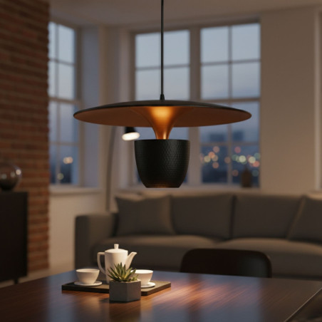 Suspension - G9 - H 40 à 110 cm - Noir