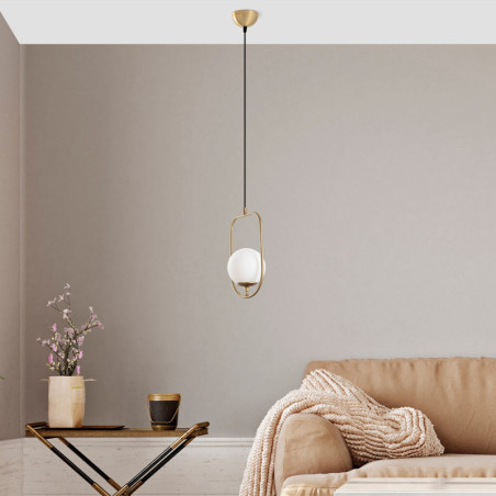 Suspension - E14 - Ø 15 cm - H 171 cm - Doré