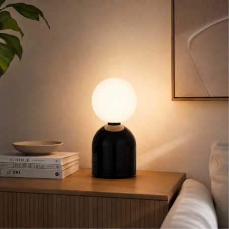 Lampe à Poser - G9 - 14 x 14 x 25 cm - Noir