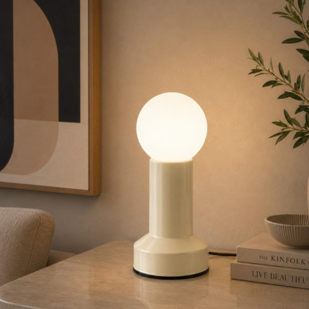 Lampe à Poser - G9 - 10 x 10 x 24 cm - Beige