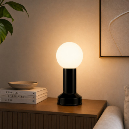 Lampe à Poser - G9 - 10 x 10 x 24 cm - Noir