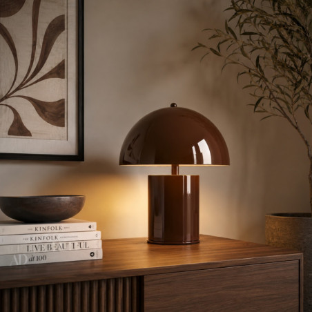 Lampe à Poser - E14 - 26 x 26 x 30 cm - Marron