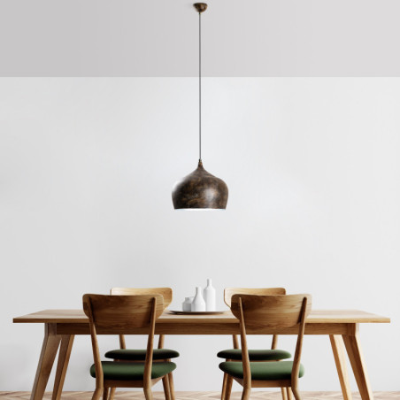 Suspension - E27 - H 36 à 125 cm - Effet Vieilli