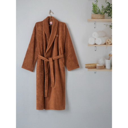 Peignoir de Bain - Taille S/M - Coton 100 % - Marron