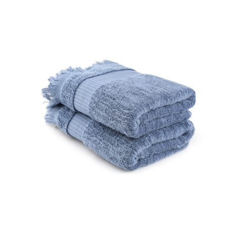 Lot de 2 Draps de Bain - 75 x 150 cm - Coton 100 % - Bleu