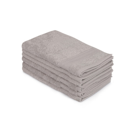 Lot de 6 Serviettes Invité - 30 x 50 cm - Coton 100 % - Gris
