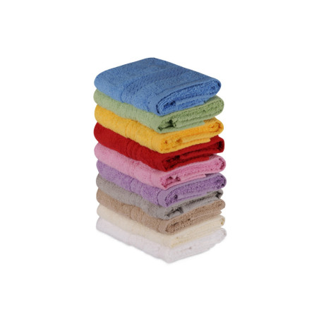 Lot de 10 Serviettes Invité - 30 x 50 cm - Coton 100 % - Multicolore