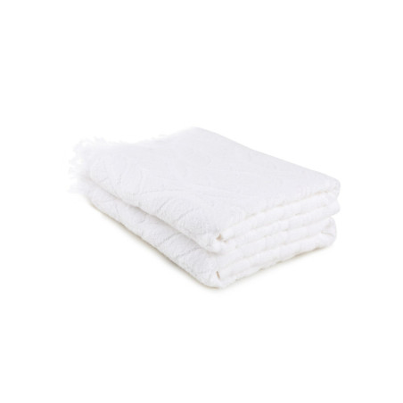 Lot de 2 Draps de Bain - 75 x 150 cm - Coton 100 % - Blanc