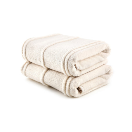 Lot de 2 Draps de Bain - 75 x 150 cm - Microcoton 100 % - Cappuccino