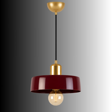 Suspension - E27 - 30 x 30 x 105 cm - Bordeaux