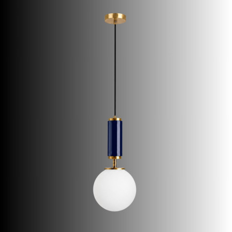 Suspension - E27 - 15 x 15 x 120 cm - Bleu Marine