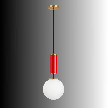 Suspension - E27 - 15 x 15 x 120 cm - Rouge