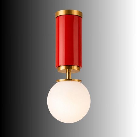 Suspension - E27 - 15 x 15 x 38 cm - Rouge