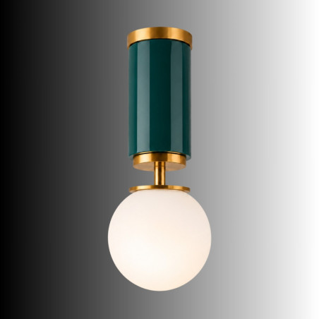 Suspension - E27 - 15 x 15 x 38 cm - Vert Foncé