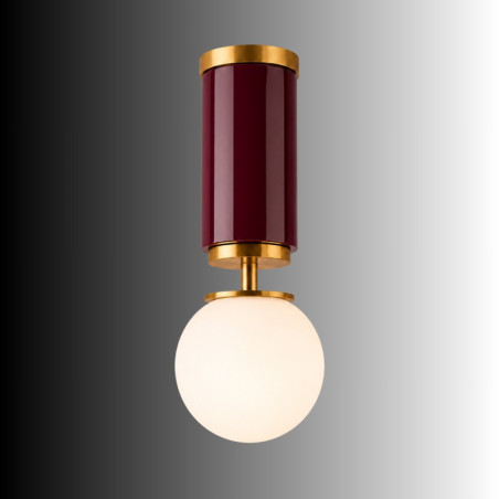 Suspension - E27 - 15 x 15 x 38 cm - Bordeaux