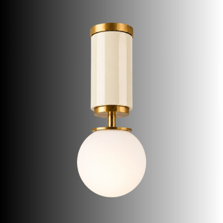 Suspension - E27 - 15 x 15 x 38 cm - Beige