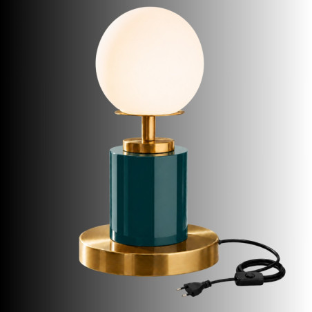 Lampe à Poser - E27 - 17 x 17 x 34 cm - Vert Foncé