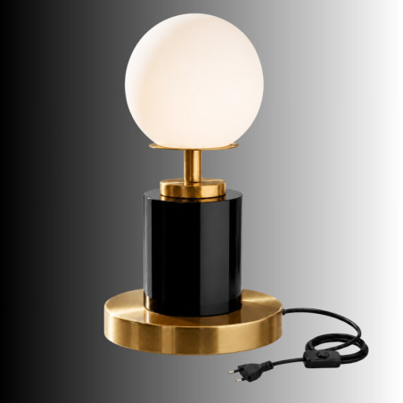 Lampe à Poser - E27 - 17 x 17 x 34 cm - Noir