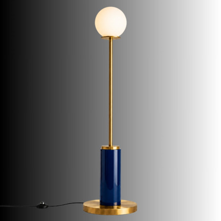 Lampadaire - E27 - 30 x 30 x 150 cm - Bleu Marine