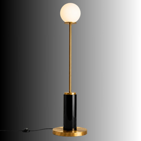 Lampadaire - E27 - 30 x 30 x 150 cm - Noir