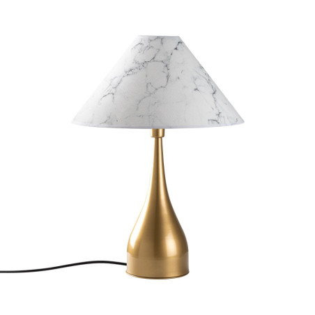 Lampe à Poser - E27 - 50 x 50 x 68 cm - Doré et Blanc